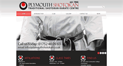 Desktop Screenshot of plymouthshotokan.co.uk